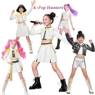 ชุดคอสเพลย์แฟนซี K-Pop Demon Hunters Zoey Rumi Mira สำหรับเด็กผู้หญิง Halloween และการแสดงในงานคาร์นิวาลและคอนเสิร์ตการ์ตูน