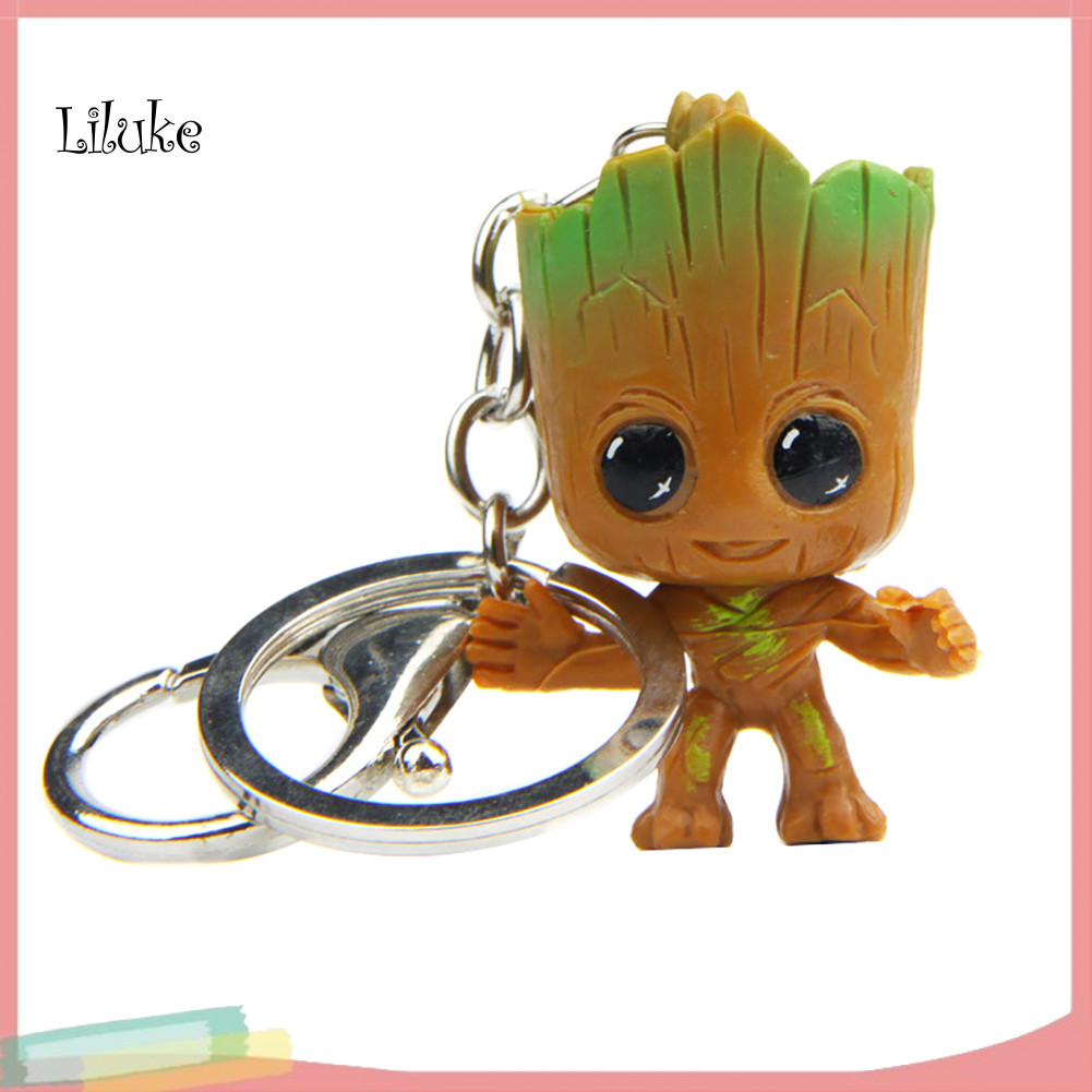 LK Guardians of Galaxy Tree Man Groot จี้รูปพวงกุญแจผู้ถือกระเป๋าพวงกุญแจ