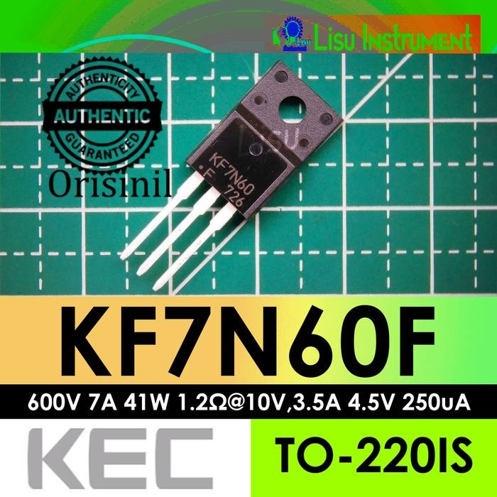 KF7N60F 600V 7A 41W 10V,3.5A 4.5V 250uA 1 N-Channel MOSFET TO-220IS Original KEC