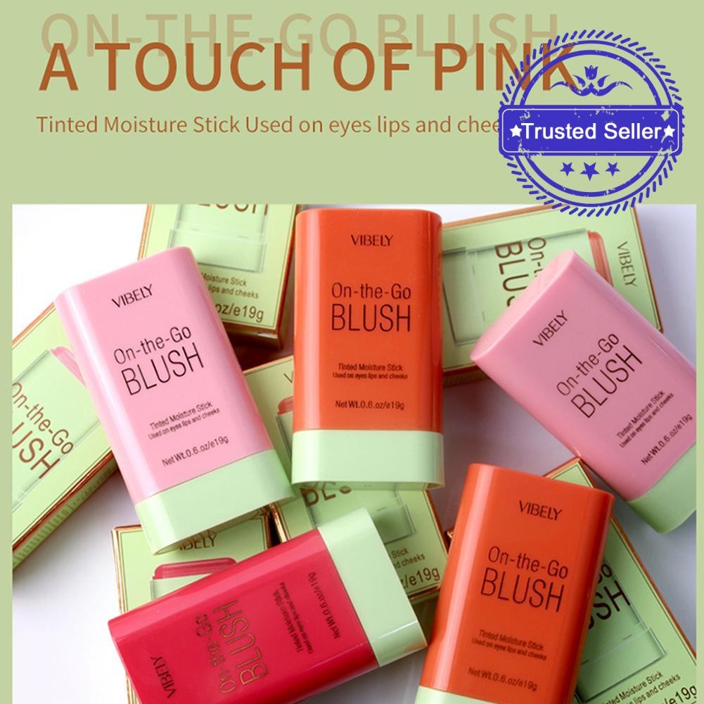 Blush Stick Easy Color Rouge Blusher ครีมให้ความชุ่มชื้นยาวนาน Rendering Tone High Long Skin A8q5