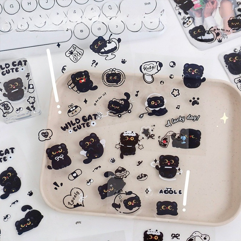 สติ๊กเกอร์กันน้ําลายการ์ตูน สัตว์เลี้ยง อเนกประสงค์ - การออกแบบการ์ตูนน่ารักสําหรับโน๊ตบุ๊คขวดน้ําตกแต่งไดอารี่