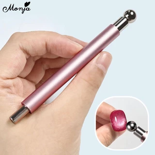 Monja แท่งแม่เหล็กสําหรับ Cat Eye เจลโปแลนด์ดูด Dual Ends Magnetic Ball เล็บออกแบบเครื่องมือ Tool