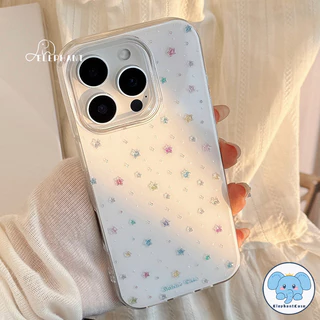 เคส เคสไอโฟน 11 เข้ากันได้กับ IPhone 16 12 13 11 15 14 Pro Max 16 15 14 Plus เคส IMD ลายดาวน่ารักสีลูกกวาดแฟนตาซี