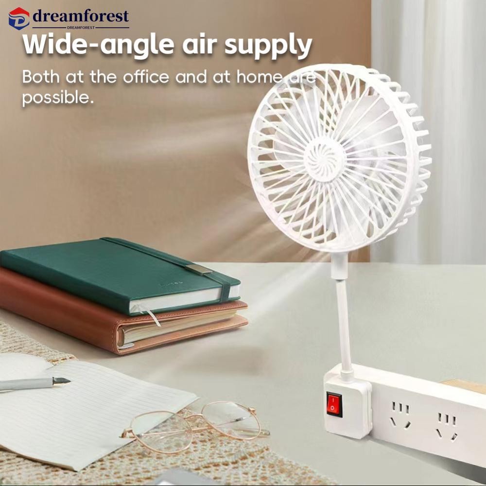 dfsพัดลมแบบยืดหยุ่นของพร้อมคองอได้ 360 ประหยัดพื้นที่ ปลั๊ก-ใน ปรับทิศทางและระบายความร้อนเงียบสําหรั