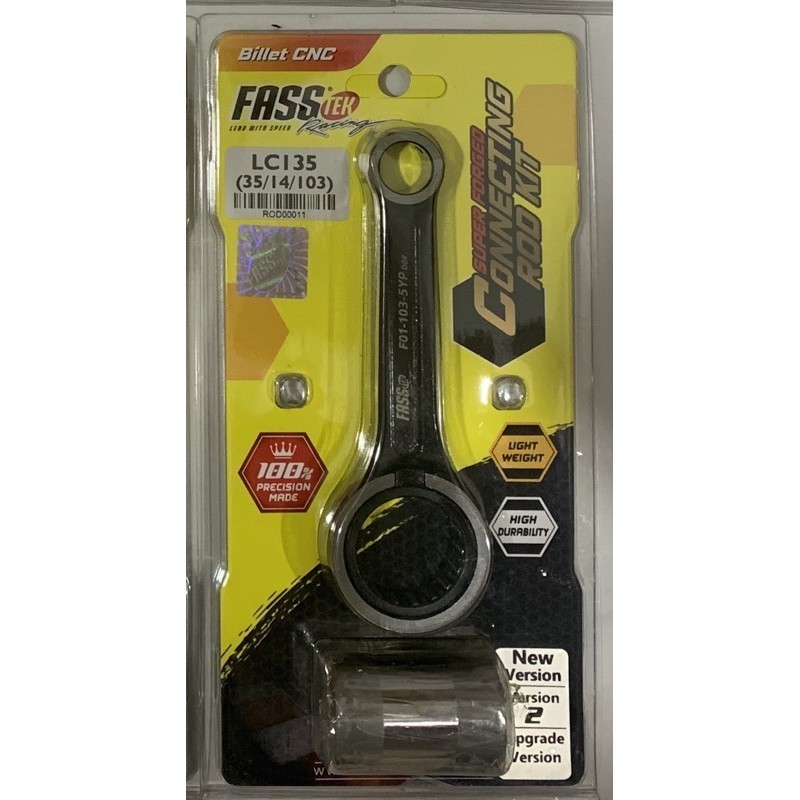 FASSTEK CON ROD V2 LC135 4S 14MM 103MM FASSTEK [98MM] 14MM PIN PISTON LC135 4S [V2]