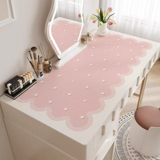 ผ้าปูโต๊ะโต๊ะแต่งหน้า หนัง PVC ป้องกันน้ำ ไม่ต้องล้าง ป้องกั…