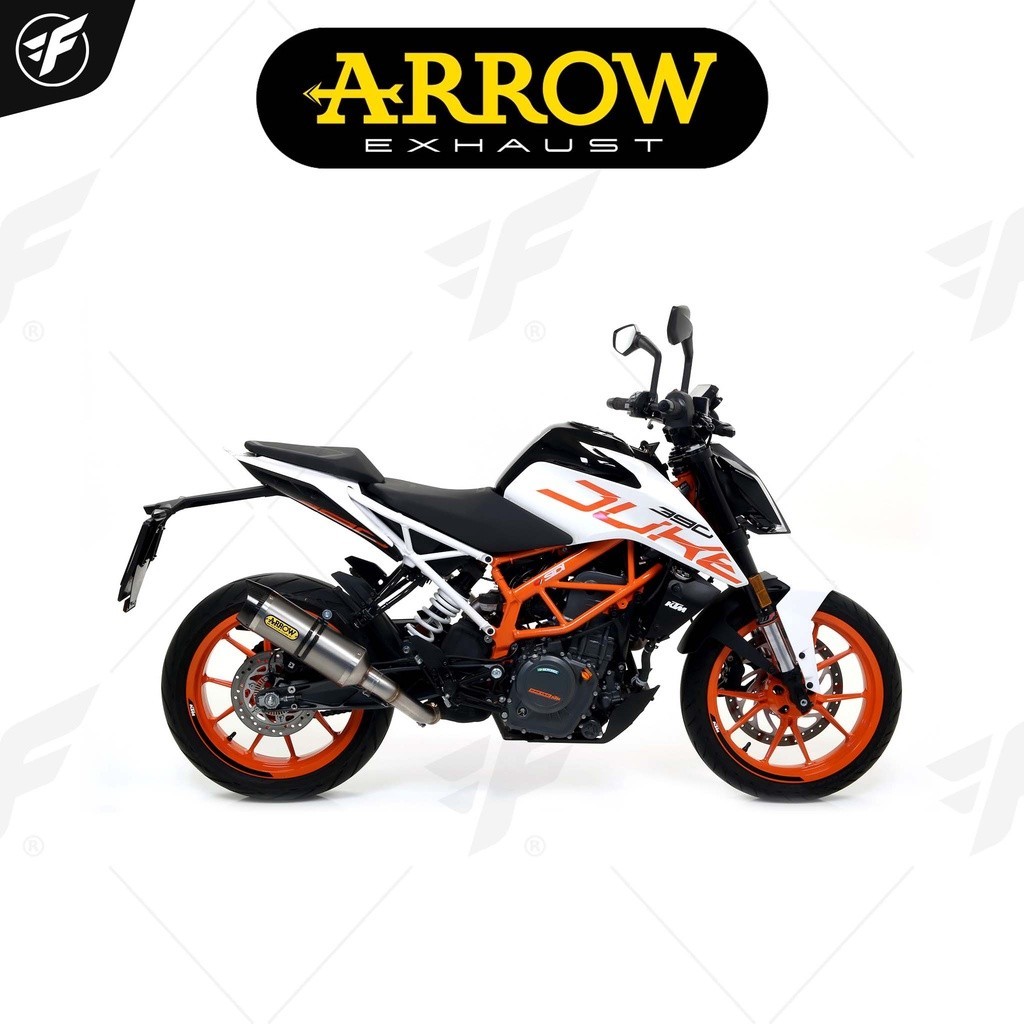 ท่อสูตร/ท่อแต่ง/ท่อไอเสีย Arrow Titanium-Carbon Slip on : for KTM Duke 390/RC 390 17-19