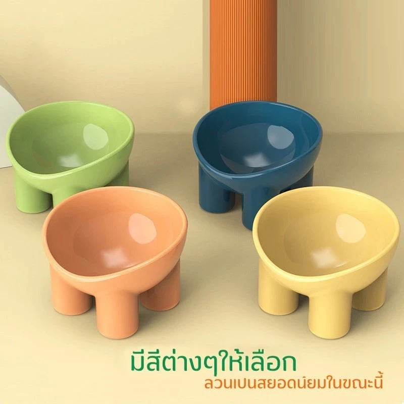 ชามกันมด แมว ชามอาหารแมว ชามอาหารสัตว์เลี้ยง ทรงเฉียง ชามอาหารสุนัข ที่วางอาหารสัตว์เลี้ยง