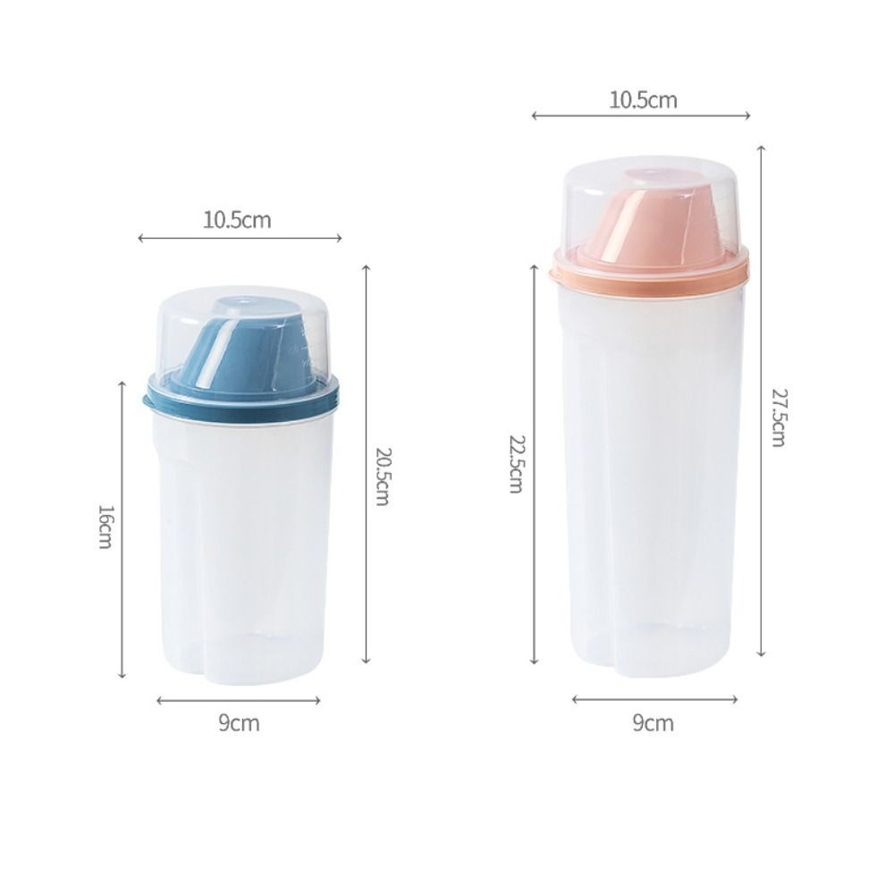 OIWLSAX321 กล่องเก็บผงซักผ้า, ขวดจ่ายน้ํายาซักผ้าอเนกประสงค์แบบใส, พร้อมถ้วยตวงปิดผนึกผงซักฟอกถังผงในครัวเรือน ราคา ถูกที่สุด ดีลบีเคเค แกลเลอรีภาพที่ 2