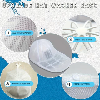 หมวกถุงซักผ้า Anti-Deformation Cap Support Washable Storage Bag เบสบอลหมวกทําความสะอาด Protector เครื่องซักผ้าหมวกแห้งกรณีป้องกัน