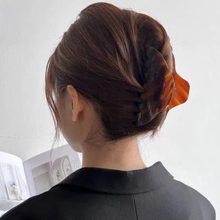 EvoAura ✨ กิ๊บหนีบผมเกาหลี 10cm วัสดุ Acetate พรีเมียม - ดีไซน์เรียบหรู ดูแพง สไตล์ลูกคุณหนู