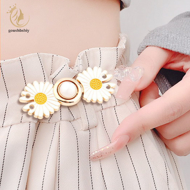 [โกซูบซือ] กางเกงยีนส์เอวหัวเข็มขัดเอวปิดกระชับปุ่มเอวที่ถอดออกได้หมุดโลหะปรับเอวคลิปเอวเครื่องประดับปุ่มกระโปรงกางเกงยีนส์อุปกรณ์เสื้อผ้ ไทย