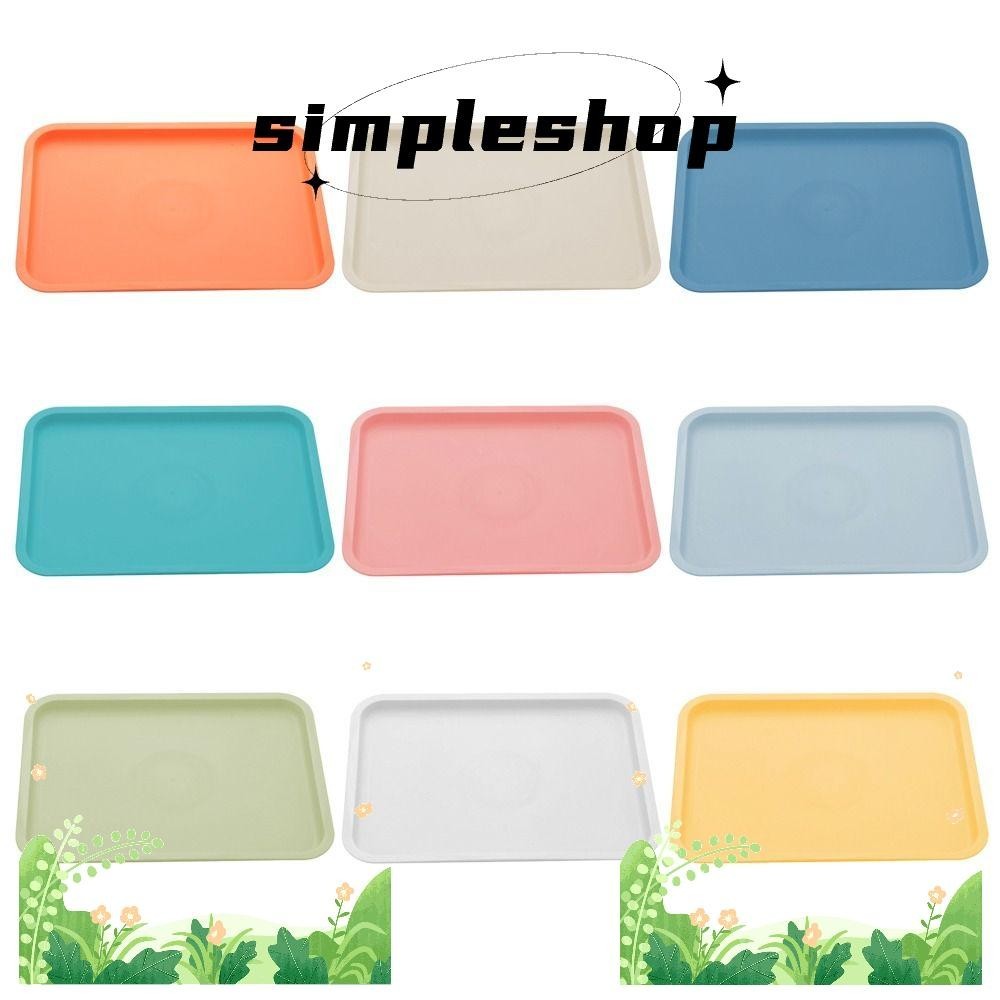 พาเลทซิมเพิล ถาดพลาสติกสี่เหลี่ยม ถาดเก็บของหลายสีนอร์ดิก รับประทานอาหาร