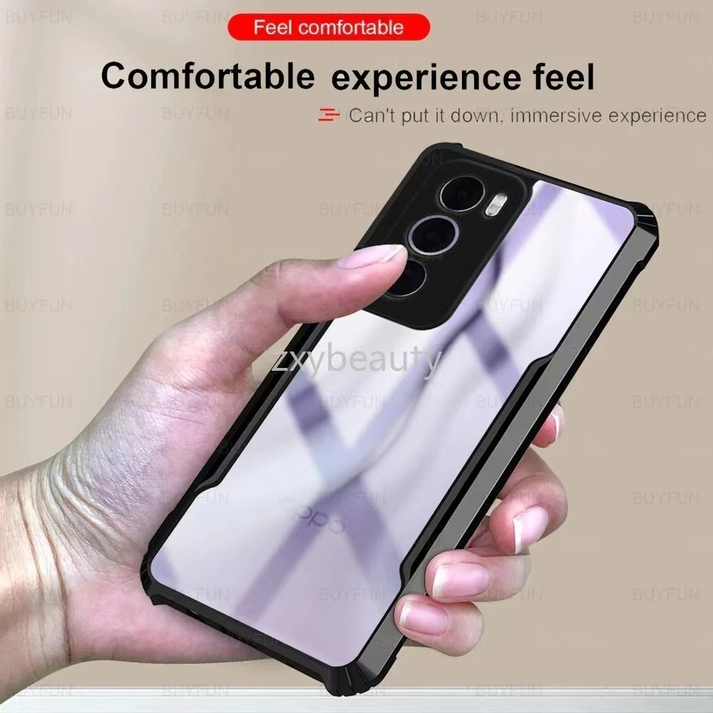 OPPO Reno 12 Pro 5G ตรงรุ่น เคสหลังใส ขอบนิ่มหลังแข็ง เคสโทรศัพท์ Reno11F Reno 11 12 12PRO 11PRO 11F A60 ราคา ถูกที่สุด ดีลบีเคเค แกลเลอรีภาพที่ 3
