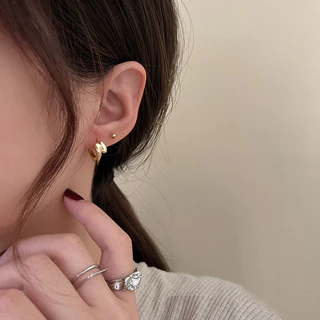 Sweet Girls Water Drop Siver Gold Buckle Piercing ต่างหูหู Studs อุปกรณ์เสริม