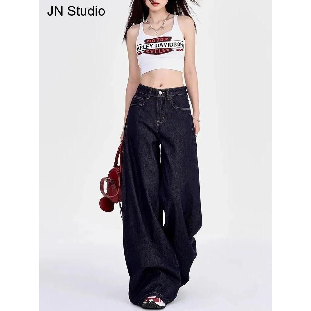 JN Studio กางเกงยีนส์ผู้หญิง กางเกงยีนส์ขาสั้น ทันสมัย สบายๆ สไตล์ น่ารัก WLK24603M1 29Z240717