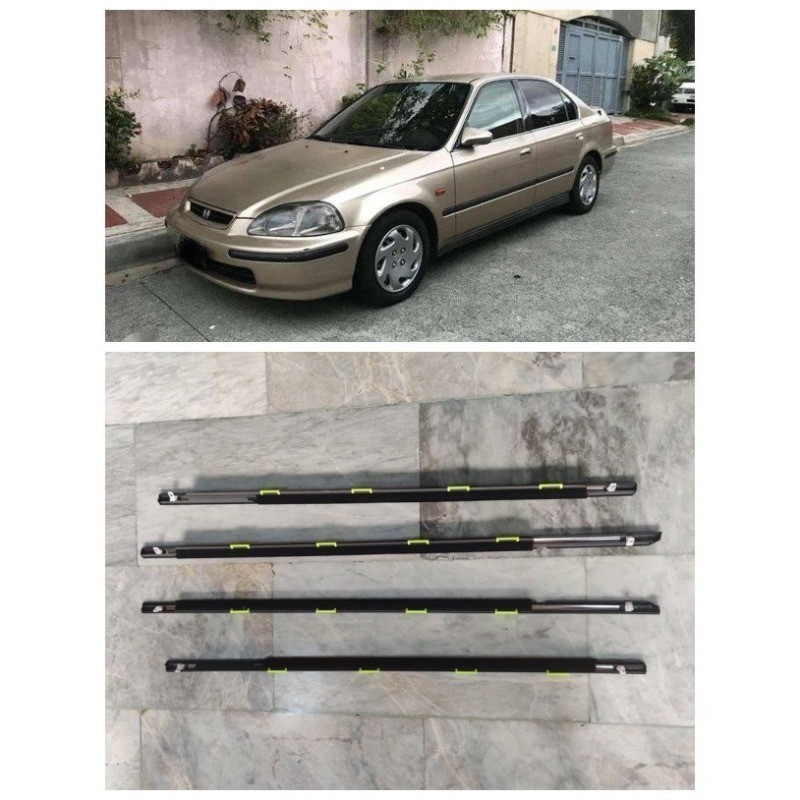 Xps นอกหน้าต่าง Moulding Weatherstrip ซีลเข็มขัด Weather Strip พลาสติก Trim สําหรับ honda civic EK1 EK3 1996 1997 1998 1999 2000