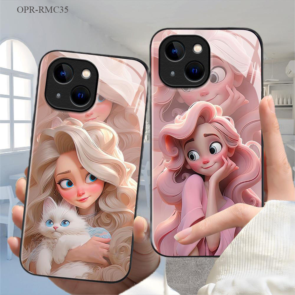 เคส For Realme 8 7 7i 6 6i 5 5S 5i C35 C17 C12 C2 C25 C25S Narzo 50 Pro 5G เคสเรียวมี เคสโทรศัพท์ เคสแข็ง Glass Case BL