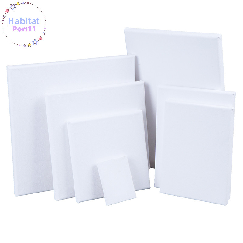 HabitatPort Blank White Small Stretched Artist Canvas Art Board Oil Paint Board th