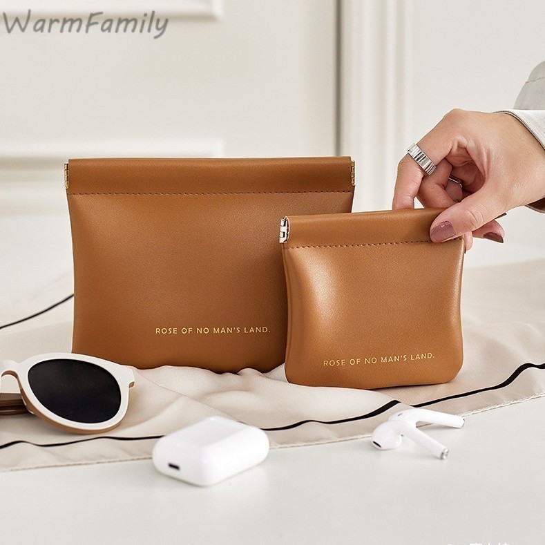 กระเป๋าหนัง PU ขนาดเล็ก cardholder แบบพกพา กันน้ํา สําหรับใส่กุญแจ ต่างหู สร้อยคอ ขนาดเล็ก ลิปสติก สายเคเบิล USB