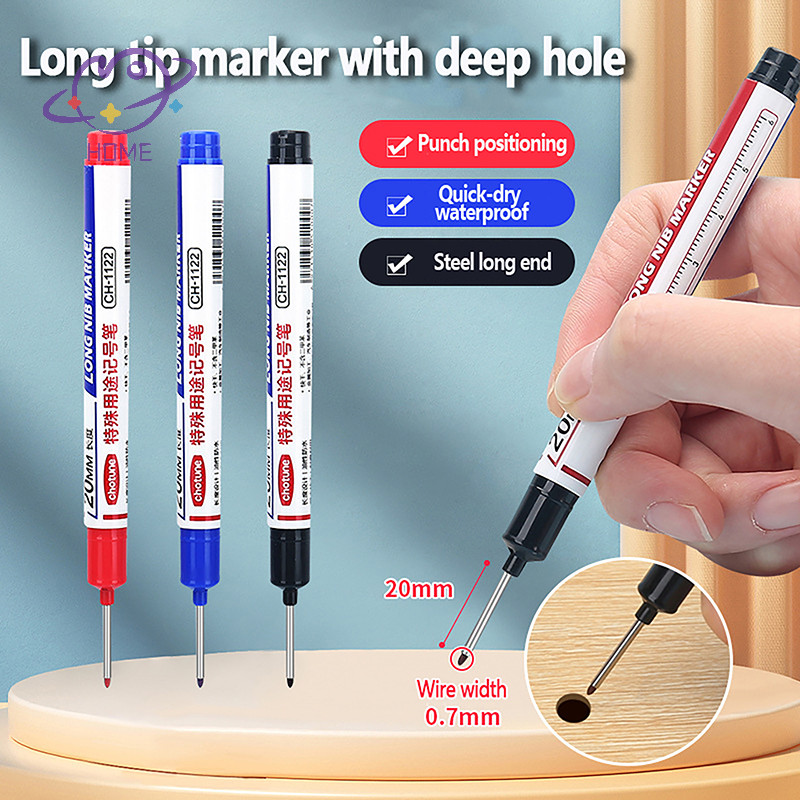 [mayhome] 1 ชิ้น 20 มิลลิเมตรอเนกประสงค์หลุมลึกยาว Nib หัวเครื่องหมายสําหรับโลหะ Perforag ปากกากันน้ําห้องน้ํางานไม้ตกแต่ง {TH}