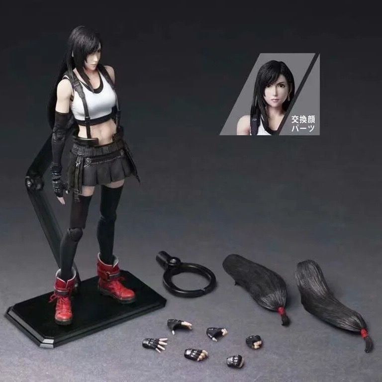 อนิเมะขายส่ง PA เปลี่ยน Tifa Lockhart ตัวการ์ตูนแบบเคลื่อนย้ายได้โมเดลตุ๊กตาชนิดบรรจุกล่อง s1jk