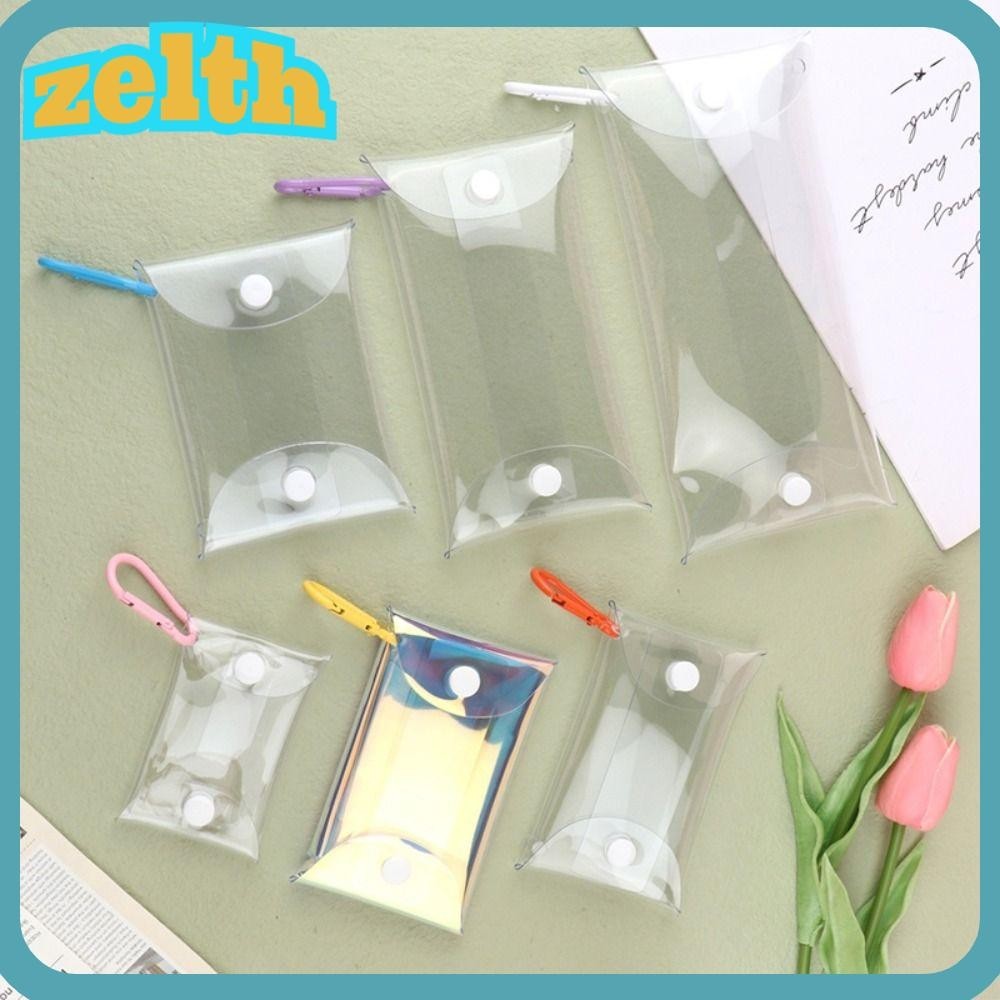 Zelth Zero Wallet, with Buckle PVC Coin Purse, Style Transparent Waterproof Multi-size Pencil Pouch Jewelry