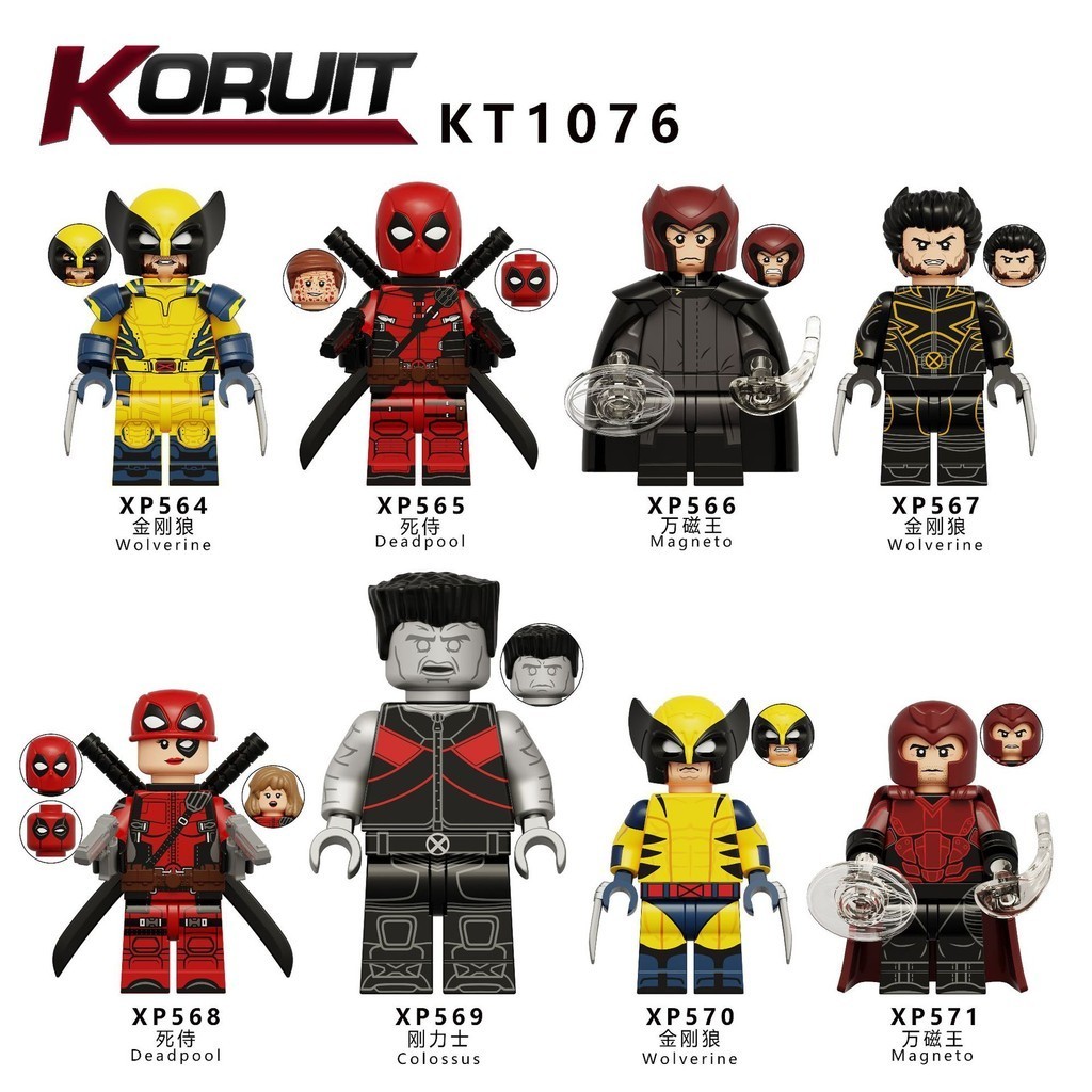 Big Colossus Building Wolverine Blocks Magneto Figures Deadpool ของเล่น Minifigures