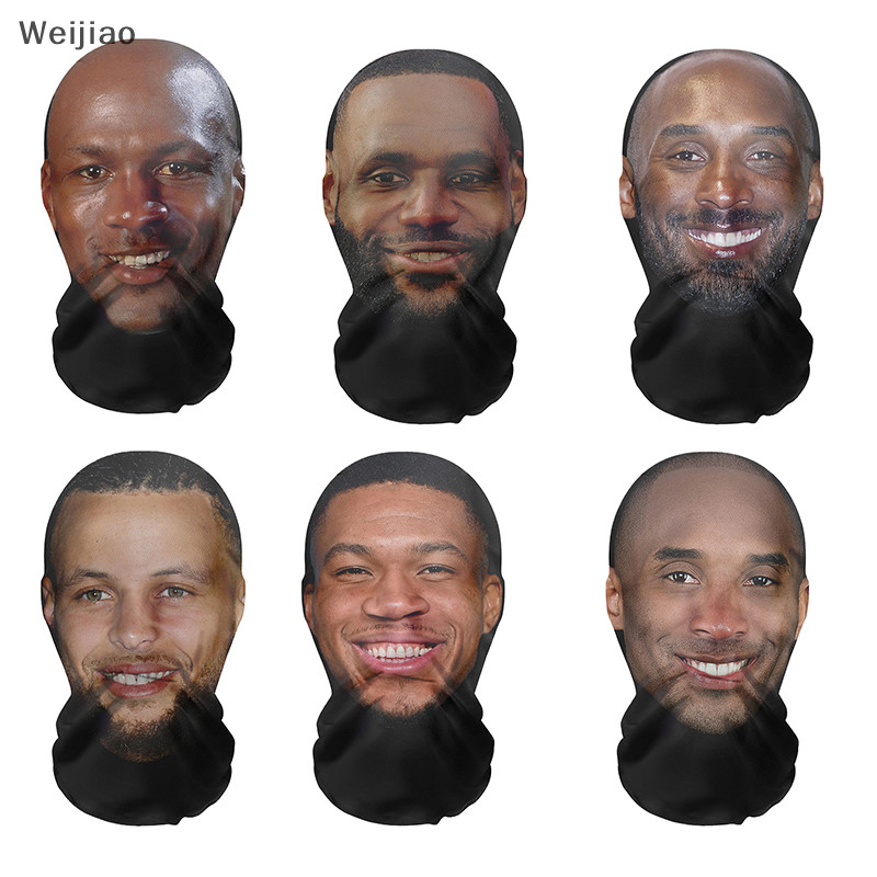 Weijiao % ใหม่ 3D พิมพ์หน้ากากตาข่ายยืดหยุ่น Full Face Mask สําหรับผู้ชายผู้หญิงคอสเพลย์ Headwear Props TH