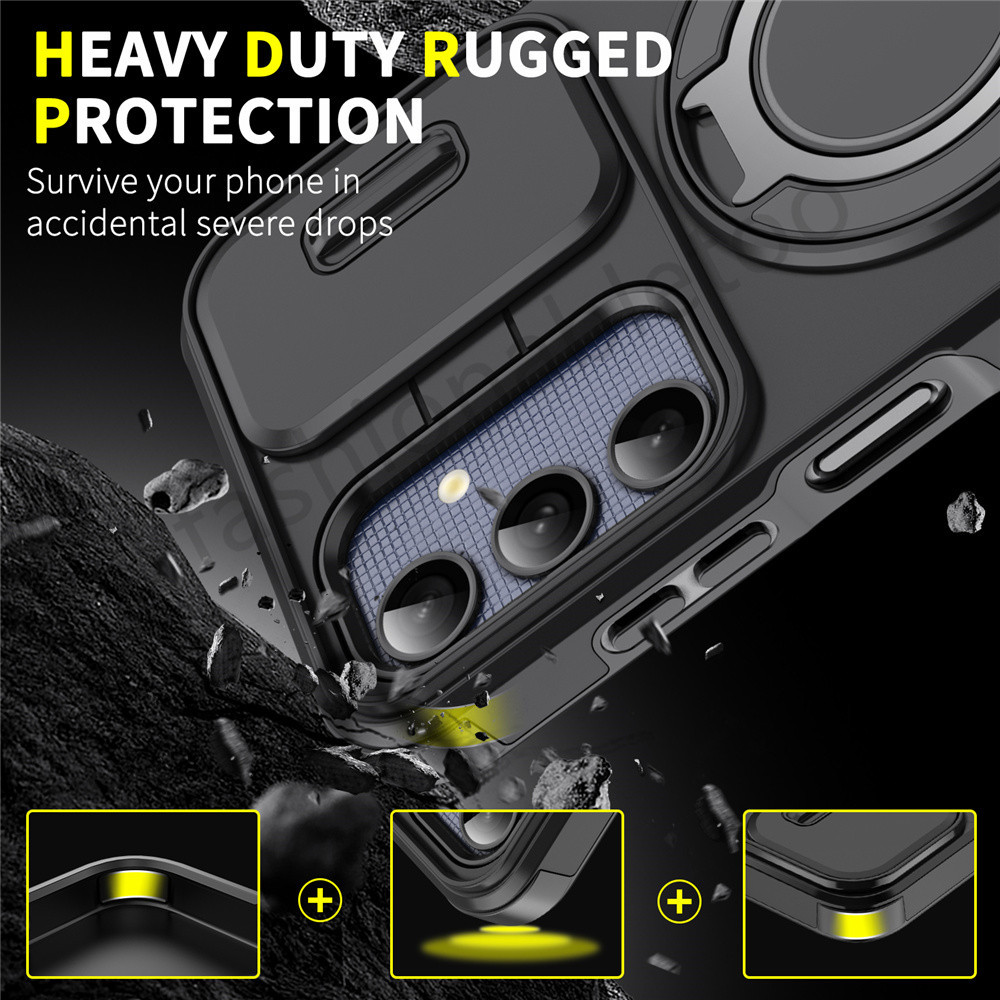 ปลอกสําหรับ Vivo Y200 Y 200 VivoY200 4G 5G กันกระแทกเคสโทรศัพท์เกราะแหวนวงเล็บ Stent Push กล้องเลนส์ป้องกันปกหลัง - รูปที่ 6