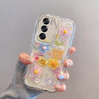 เคส OPPO RENO 12 RENO 12 PRO 5G ตุ๊กตาสามมิติ สีใส การ์ตูน กรณีป้องกันโทรศัพท์มือถือ TY4