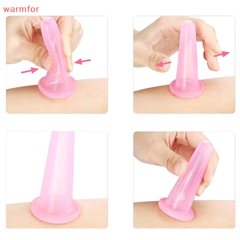 (warmfor) 2 ชิ้นซิลิโคน Cupping ดูดสูญญากาศนวดใบหน้าถ้วยขาแขนผ่อนคลายในครัวเรือน Health Care ผิวหน้า Lifg เครื่องมือ