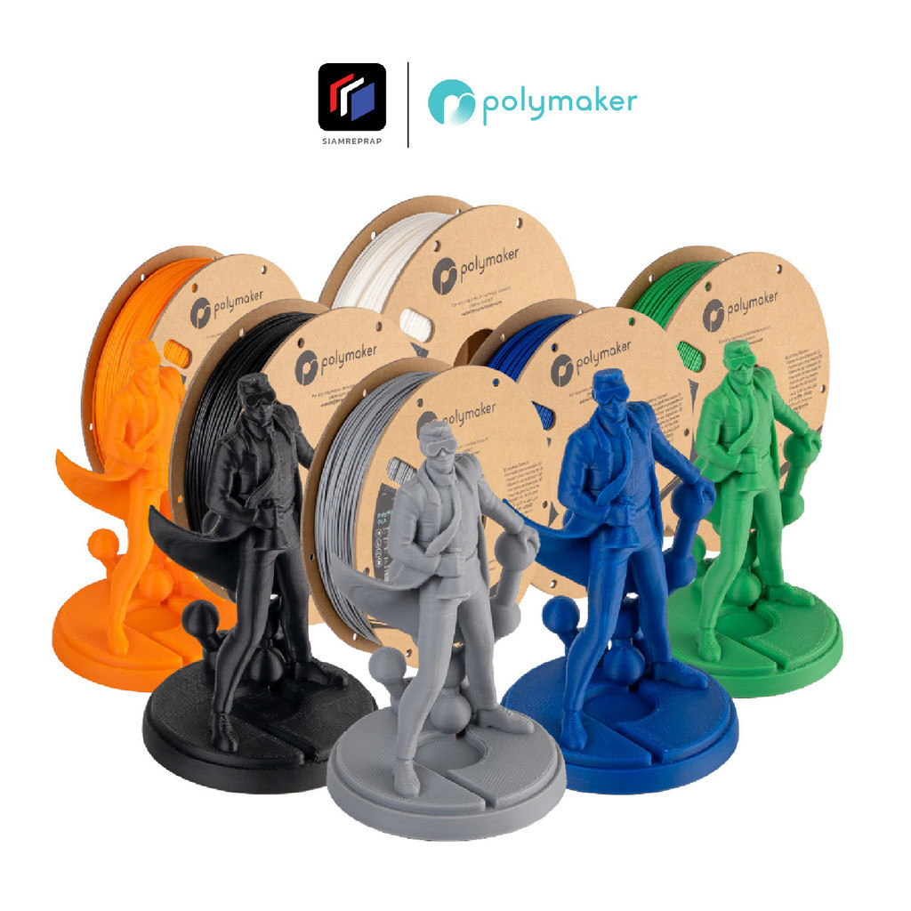เส้น PolyMax PLA แข็ง เหนียวเหมือนเส้น ABS แต่ปริ้นง่ายกว่า 10 เท่า ใช้ปริ้นงานวิศวกรรมได้