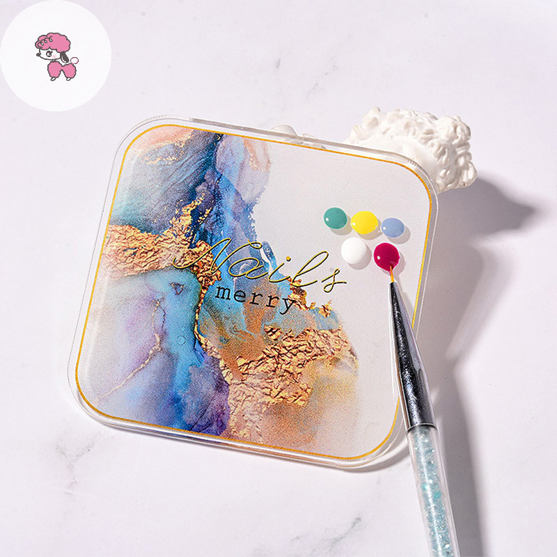Grl เรซิ่นหินเล็บอะคริลิค Palette Display Board Paing สีผสมเครื่องมือ TH