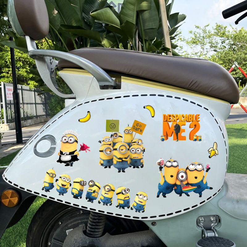 มินเนียน สติ๊กเกอร์มอเตอร์ไซค์ Despicable Me Minions สติ๊กเกอร์ตกแต่งการ์ตูนน่ารักกันน้ํา
