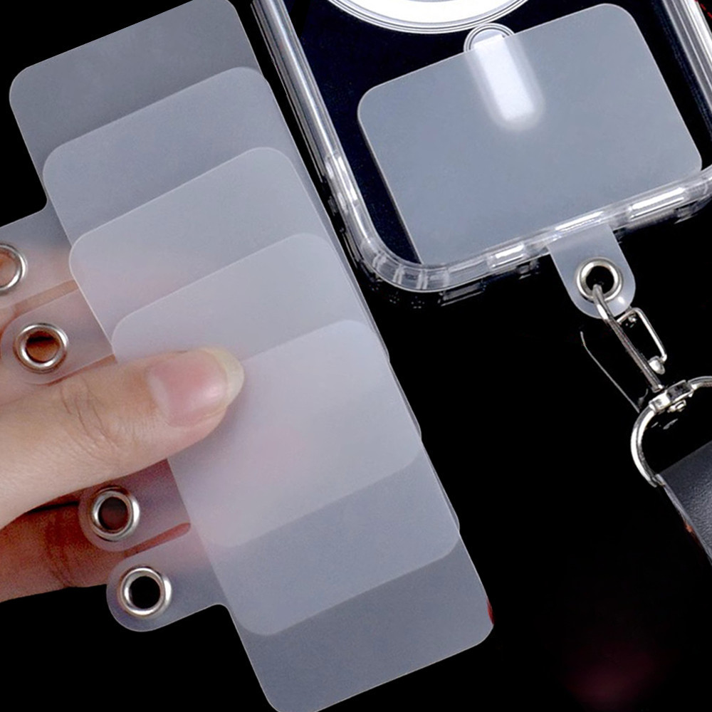 30/20/10/1pcs Universal Matte Clear โทรศัพท์มือถือ Lanyard Card ที่ถอดออกได้โทรศัพท์มือถือ Tether Tab แขวนสายคล้องแพทช์สายไฟคลิป
