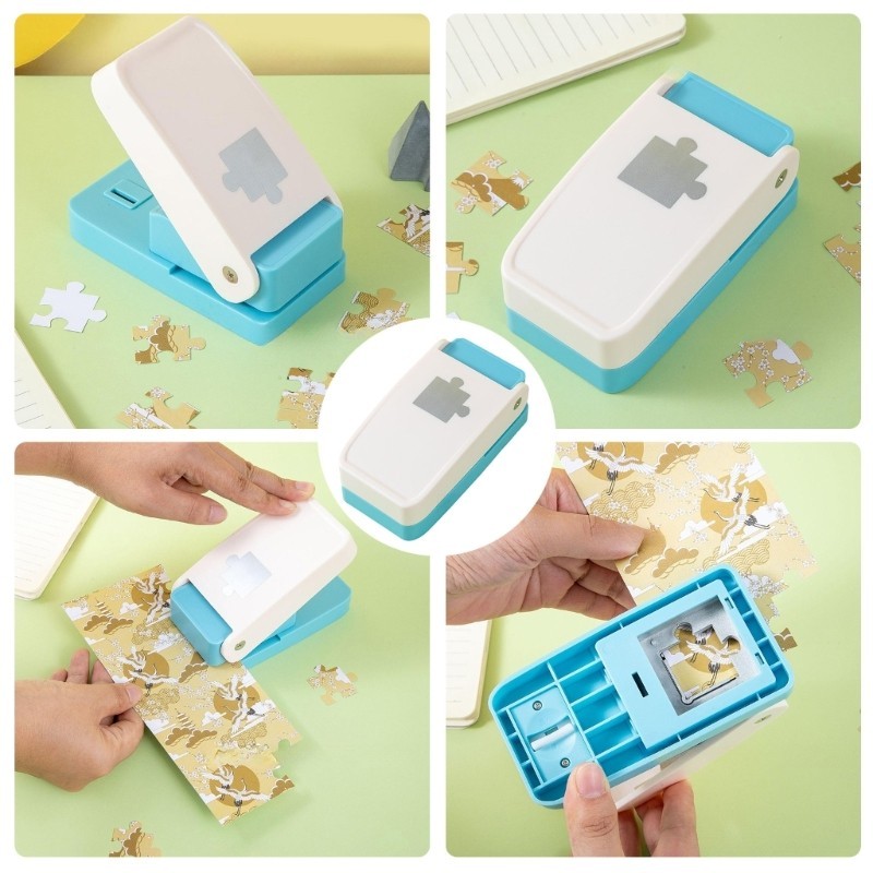 Cinn Easy Grip จิ๊กซอว์ Punch สําหรับที่แม่นยํา Hole Crafting กระดาษ Puncher เครื่องมือสําหรับสมุดภาพหน้าและอัลบั้มรูป 1 ชิ้น