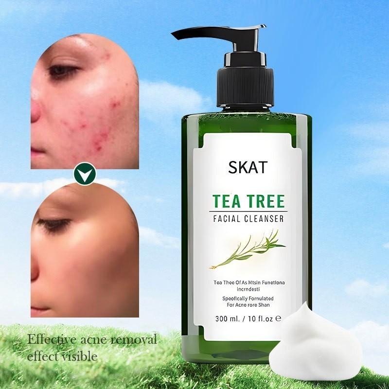 TUESDAY SKAT เจลล้างหน้าทีทรี pH Balance 5.5 สูตรอ่อนโยน สำหรับคนเป็นสิว และผิวแพ้ง่าย Tea Tree Facial Cleanser 300ml - รูปที่ 4