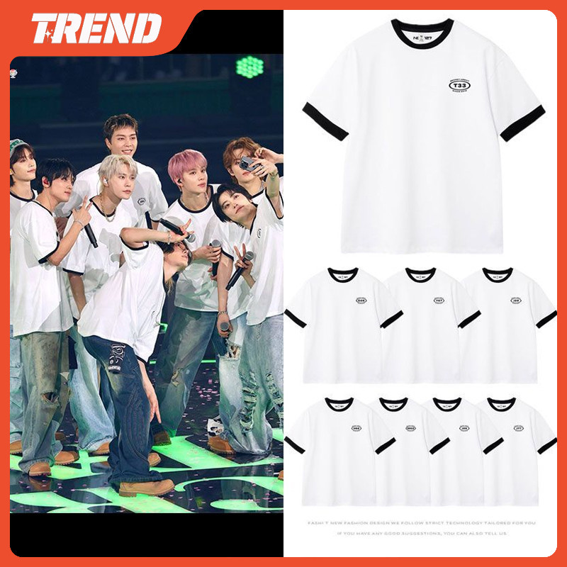 Nct127 เสื้อยืดผ้าฝ้ายครบรอบ 8 ปี Plus ขนาด TAEIL JOHNNY YUTA DOYOUNG JAEHYUN JUNGWOO MARK HAECHAN พิมพ์เสื้อแขนสั้นผู้ชายและผู้หญิงเกาหลีแฟชั่นเสื้อลําลองหลวม