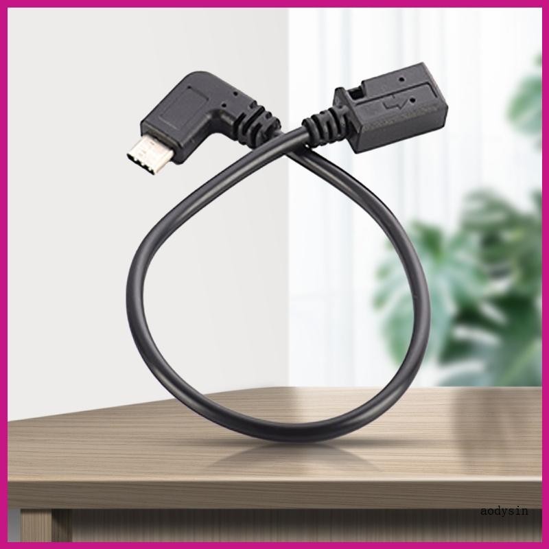(ส่วนลดสูง)aodysin.th 90 องศา USB Type C Male to Mini USB Female Cable for Laptop Adapter Converter