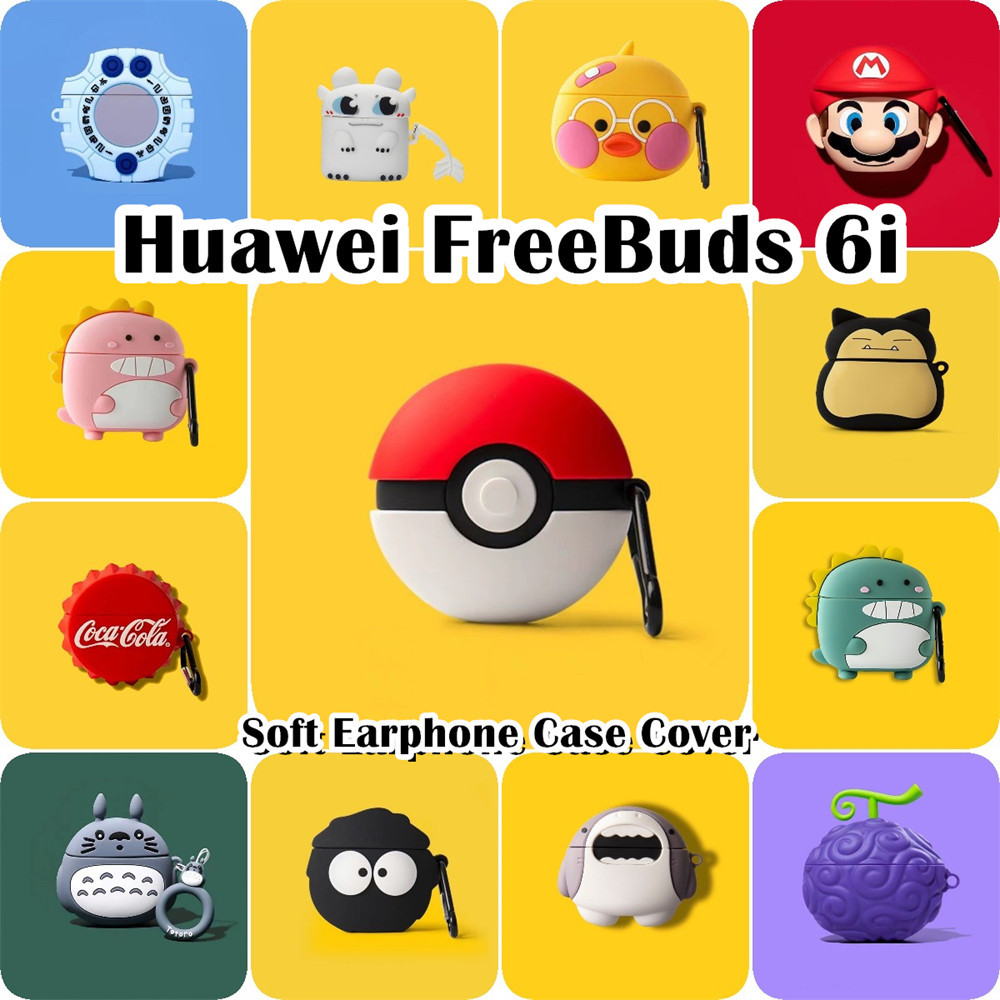 READY STOCK!นําไปใช้กับ Huawei FreeBuds 6i เคส Case เคสหูฟัง การ์ตูนน่ารักคู่ ซิลิโคนนุ่ม เคส NO.1