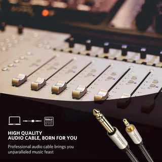 UGREEN รุ่น AV127 แจ๊คต่อสัญญาณ AUX 3.5mm to 6.35mm Aux Adapter Cable สายยาว 1-5 เมตร