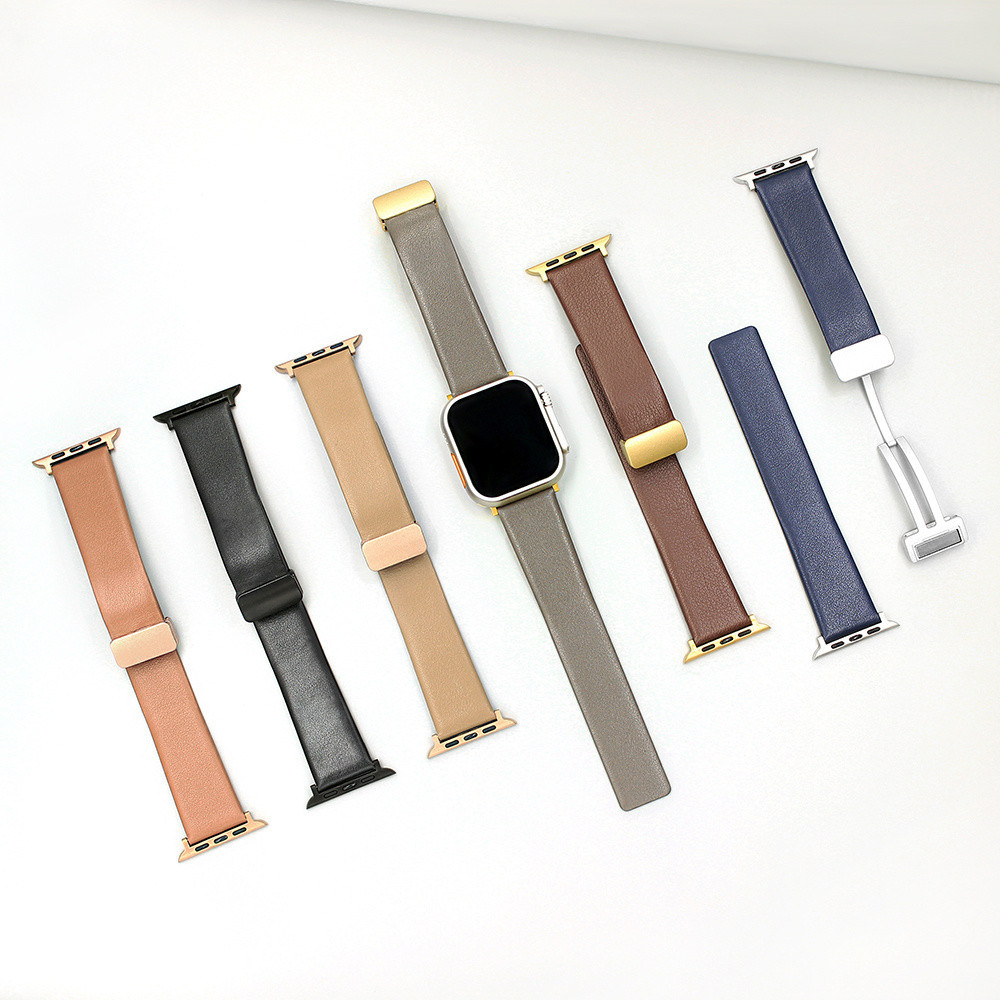 สายหนังแท้ S8/s9 สายนาฬิกาเหมาะสําหรับหนัง iwatch [สายนาฬิกา] เหมาะสําหรับ Applewatch 6th Generation