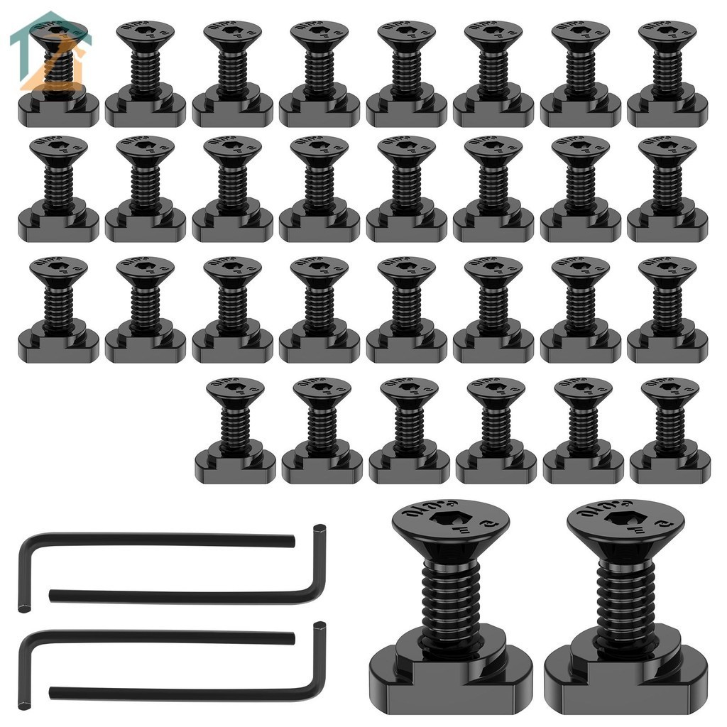 40 ชิ้น Mlok สกรูและน็อตชุด 4 ประแจอัลเลน 12 มิลลิเมตรเหล็ก M-Lok Rail Mount สกรูและ T-Nut ชุด SHOPCYC7784