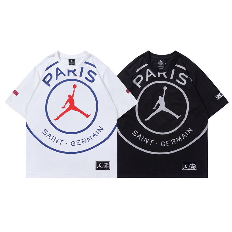 เสื้อยืดแขนสั้นป้าย PARIS Jordan Casual