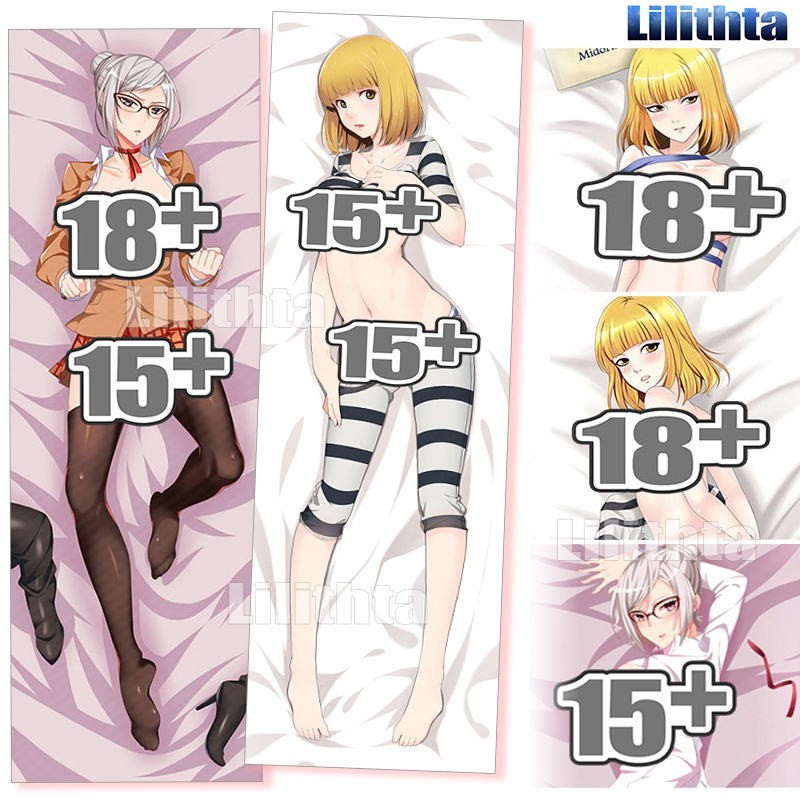 Dakimakura ปลอกหมอน Prison School Hana Midorikawa และ Meiko Shiraki เกมอะนิเมะ Body-pillow ฝาครอบการ