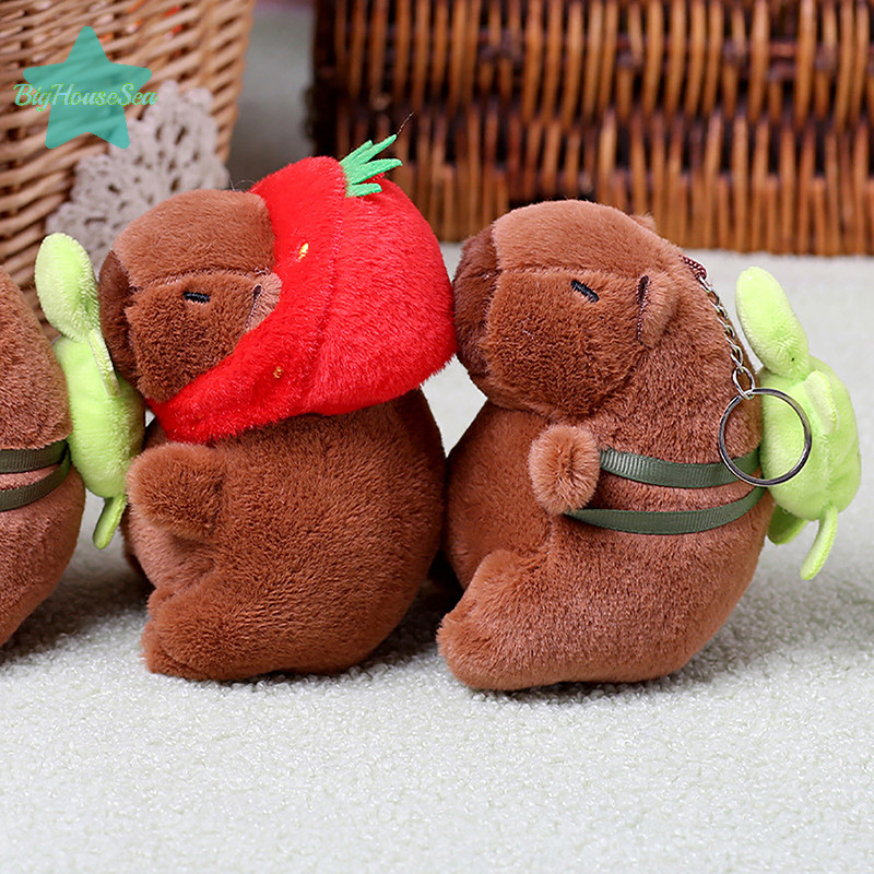 [BigHouseSea] สร้างสรรค์น่ารัก Capybara พวงกุญแจตุ๊กตาตุ๊กตาสัตว์ตุ๊กตาพวงกุญแจรถ Ch กระเป๋าเป้สะพายหลังจี้อุปกรณ์ตกแต่งของขวัญใหม่