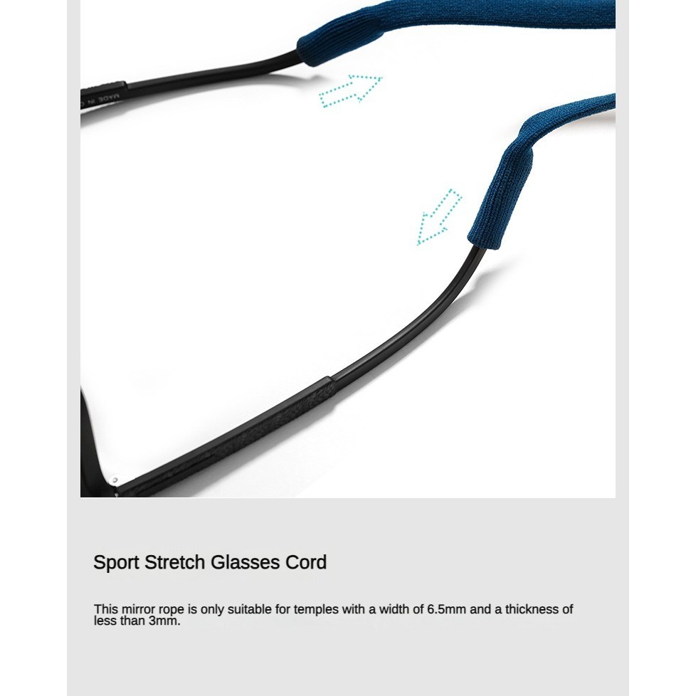 กีฬาแว่นตาสายคล้องแว่นตาเชือกเส้นเล็กแว่นตากันลื่นโซ่แว่นตาอุปกรณ์เสริมเชือกกันลื่น - รูปที่ 4