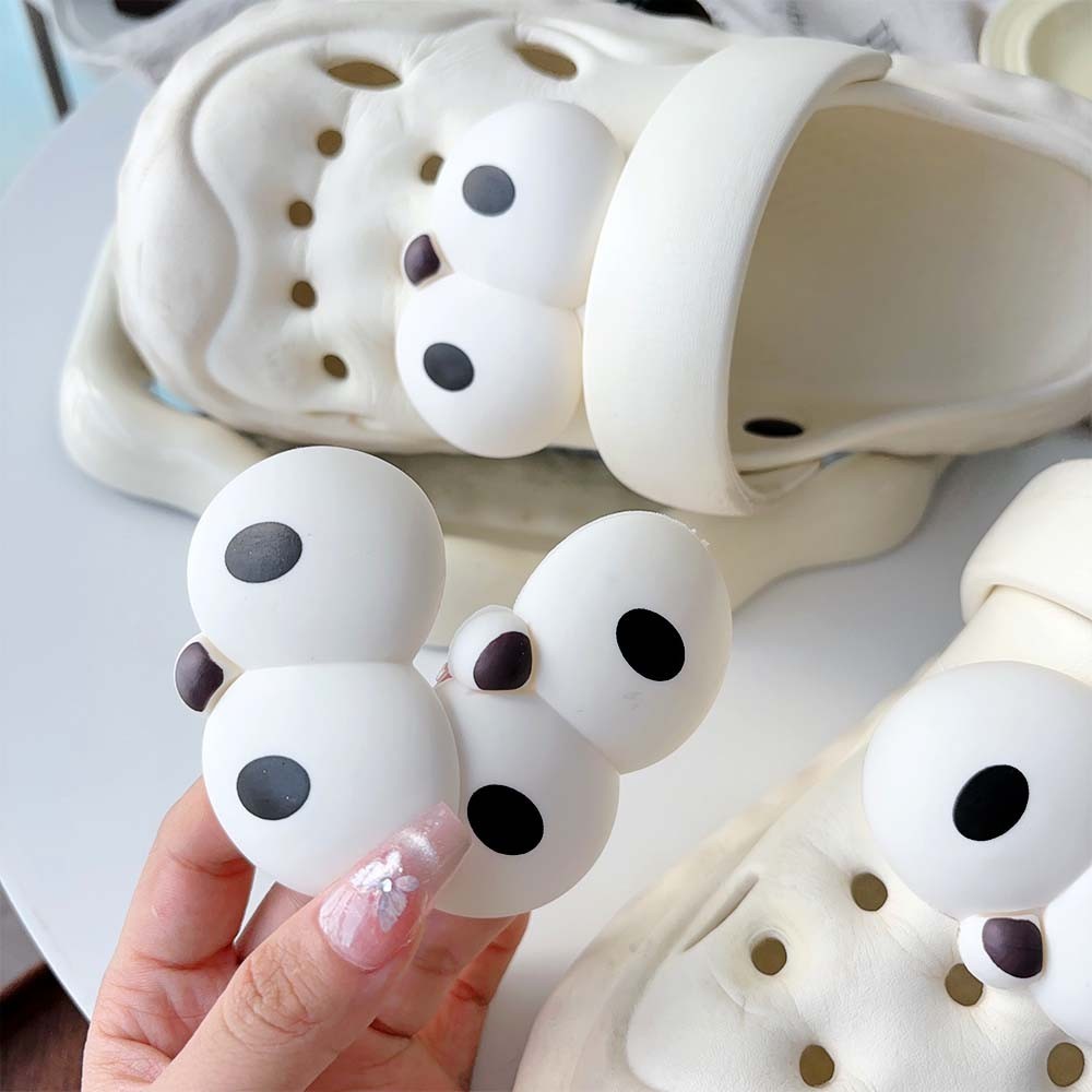 หัวเข็มขัดรองเท้า - DIY รองเท้า Charms อุปกรณ์เสริม - สําหรับ Clogs รองเท้าแตะรองเท้าตกแต่ง - Big Eye Shape Buckle - ตลก, น่ารัก, Y2K, ถอดออกได้
