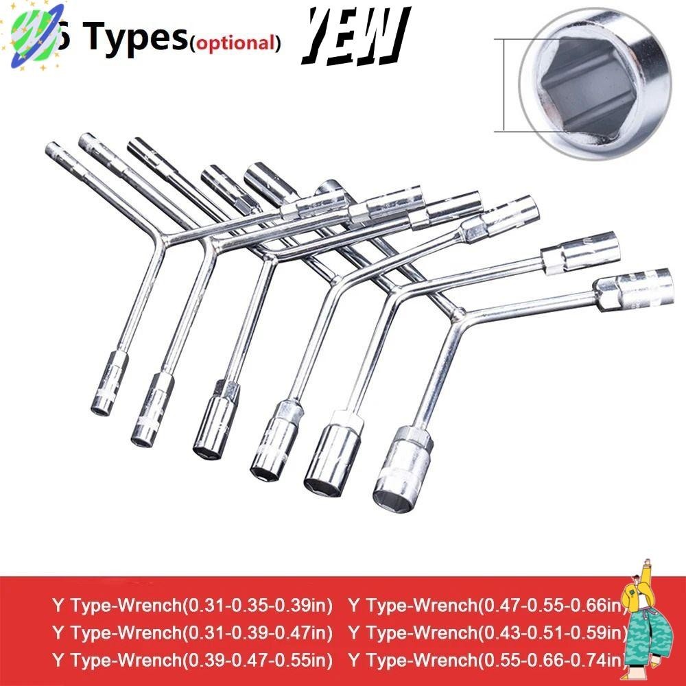 Yew 1 ชิ้น Y ประเภทประแจ,หลายมาตรฐานถอดชิ้นส่วนซ่อมเครื่องมือซ็อกเก็ตสามเหลี่ยม, Chrome Vanadium Steel จักรยานจักรยาน 8 10 12 มิลลิเมตร Tri-ส้อมประแจ
